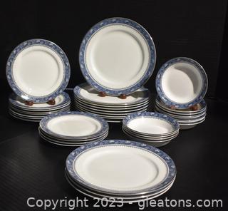 Aynsley “Blue Mist” Salad Plates, Bread Butter Plates and Fruit Bowls 